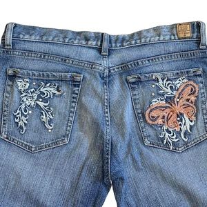 Vintage Y2K Guess Embroidered Butterfly Jeans